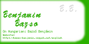benjamin bazso business card