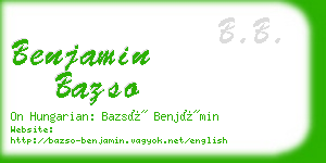 benjamin bazso business card